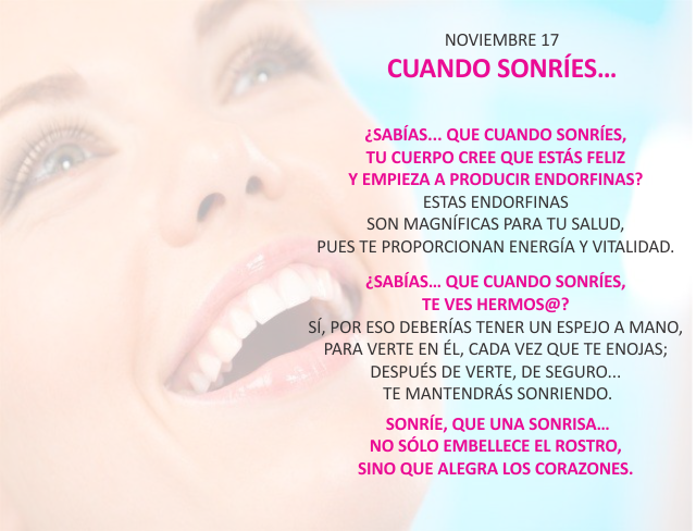 Cuando sonríes...